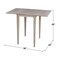 International Concepts Rectangle Small Dropleaf Table, Washed Gray Taupe, 20.6 W, 36 L, 29 in H, Wood, Washed Gray Taupe T09-2236D - alternate 7